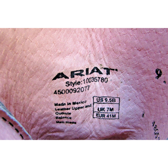 Ariat Belmont Womens Size 9.5 B Square Toe 12" Cowboy Mahogany Boots 10035780 - Picture 9 of 9